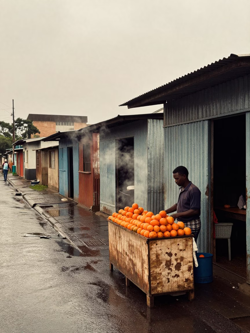 Street Corner in Johannesburg in in Johannesburg, South Africa