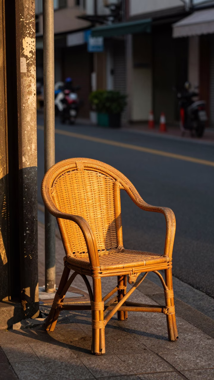 Street Corner in Kaohsiung at Honeyed Evening Light in in Kaohsiung, Taiwan