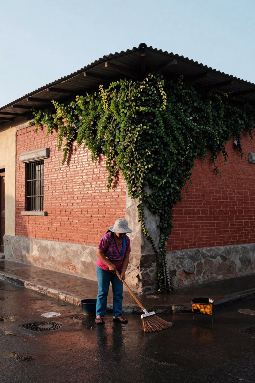 Street Corner in Lima in in Lima, Peru