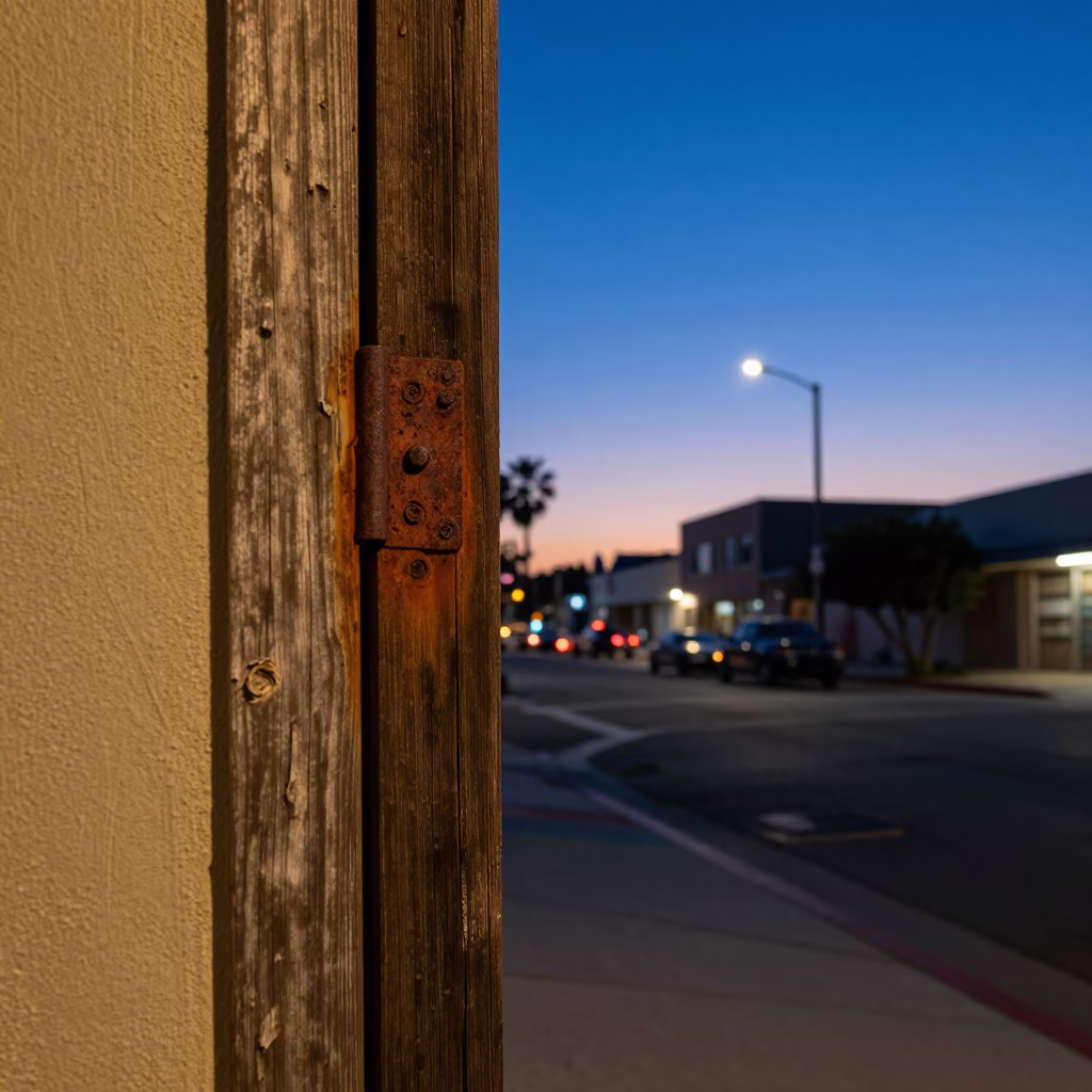 Street Corner in Los Angeles at Twilight in in Los Angeles, California, United States