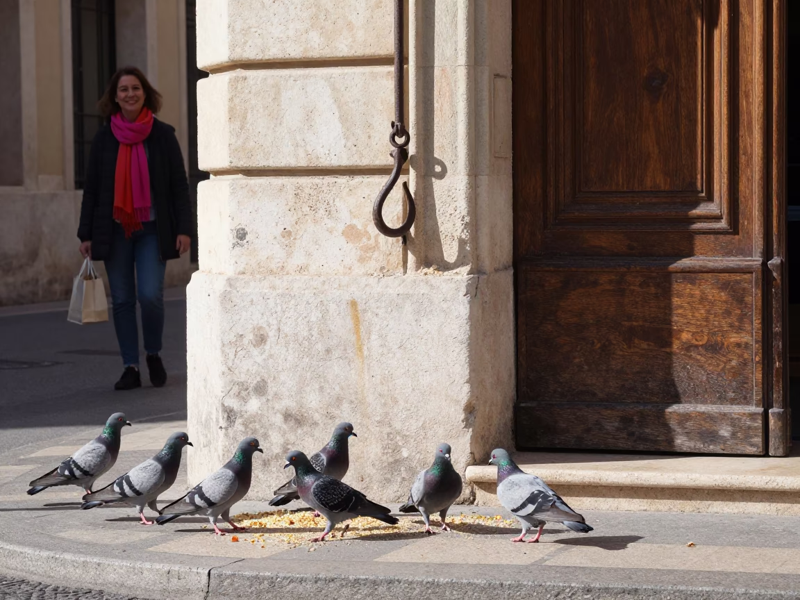 Street Corner in Marseille at Afternoon Light in in Marseille, France