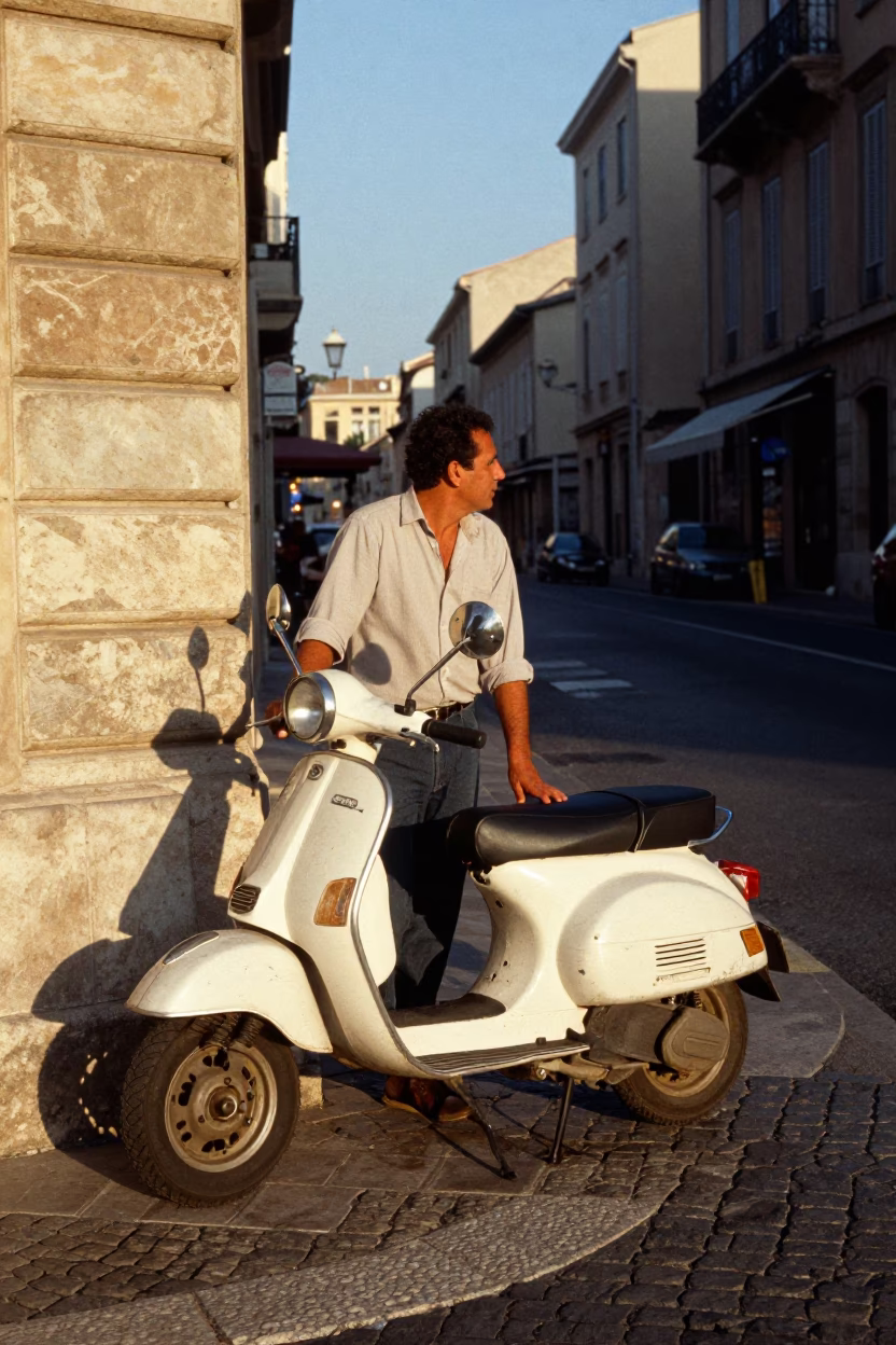 Street Corner in Marseille at Clear Late-afternoon Light in in Marseille, France
