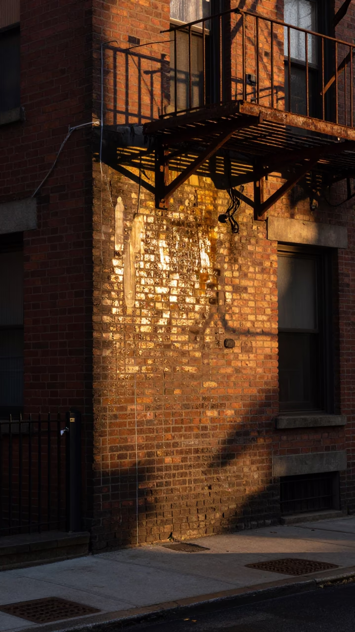 Street Corner in New York at Honeyed Evening Light in in New York, New York, United States