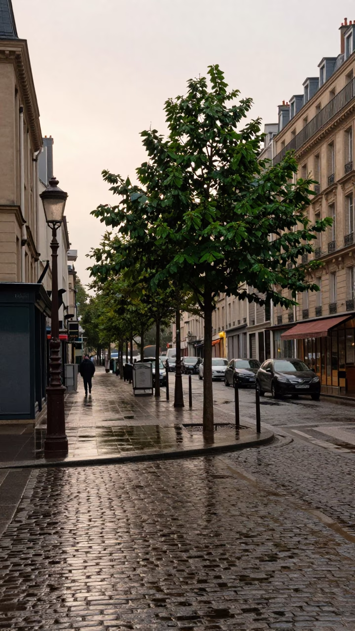 Street Corner in Paris in in Paris, France