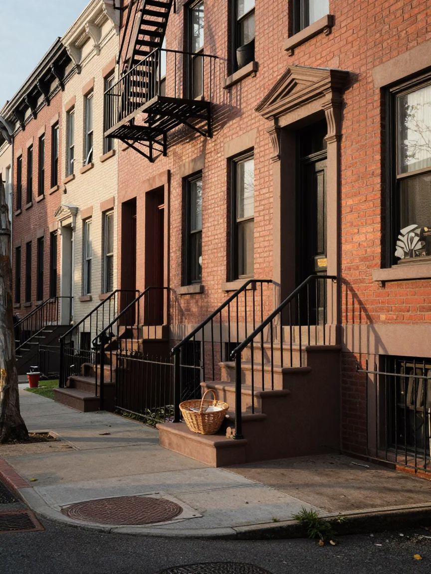 Street Corner in Philadelphia at The Early Afternoon Light in in Philadelphia, Pennsylvania, United States