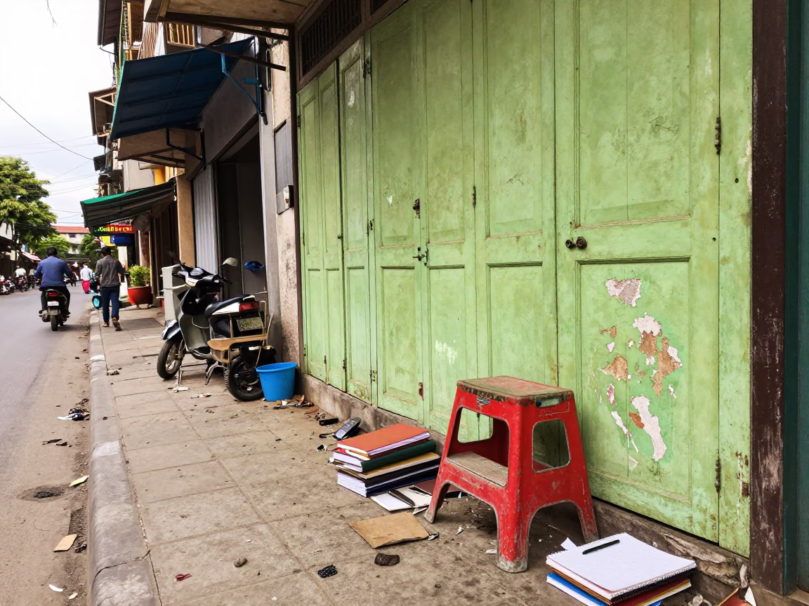 Street Corner in Phnom Penh in in Phnom Penh, Cambodia