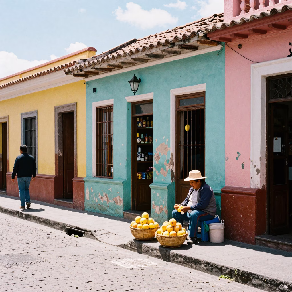Street Corner in Quito in in Quito, Ecuador