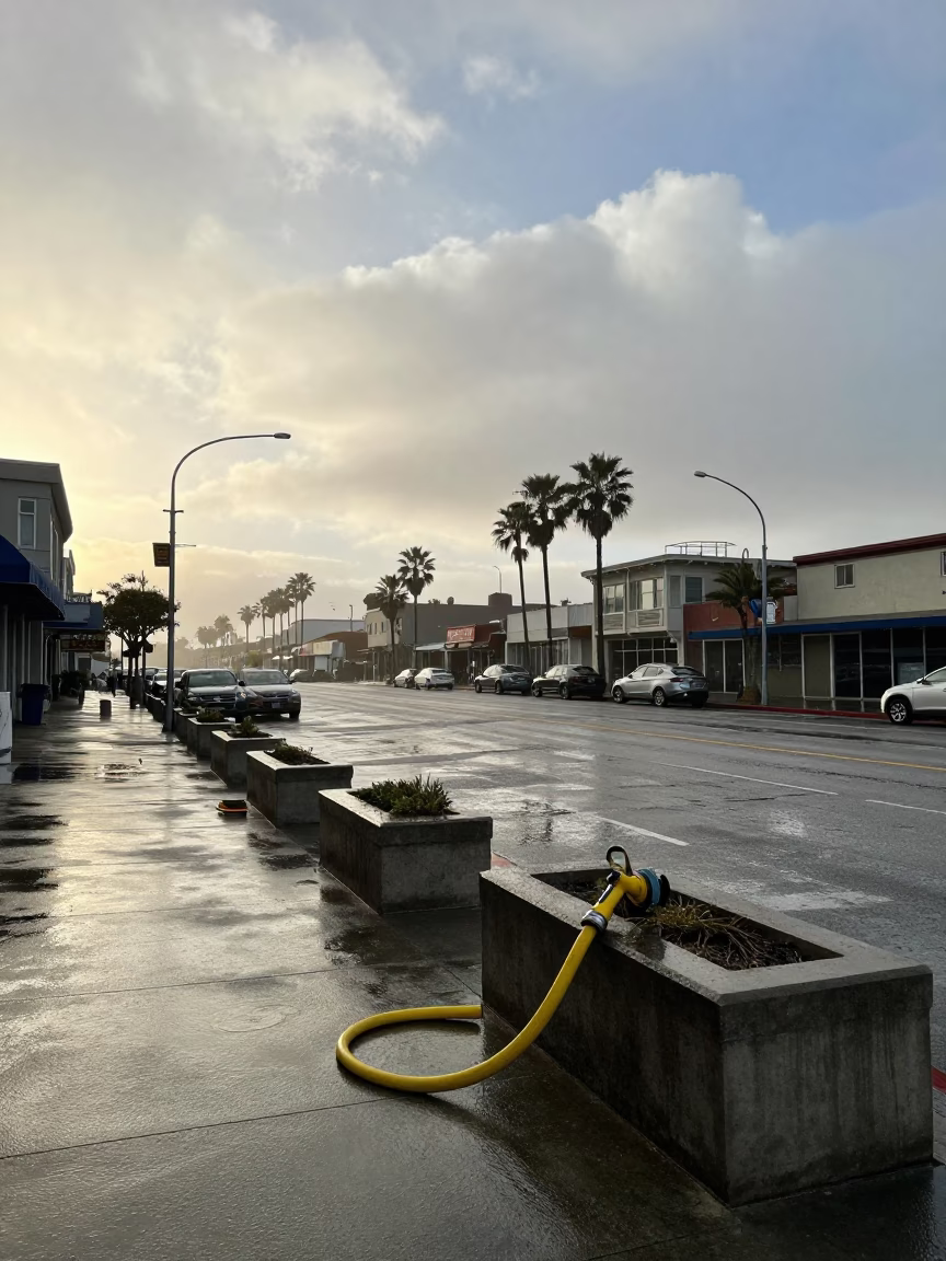 Street Corner in San Diego at First Light in in San Diego, California, United States
