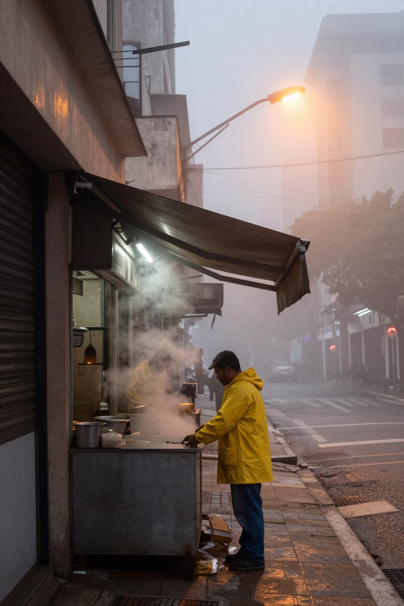 Street Corner in São Paulo in in São Paulo, Brazil