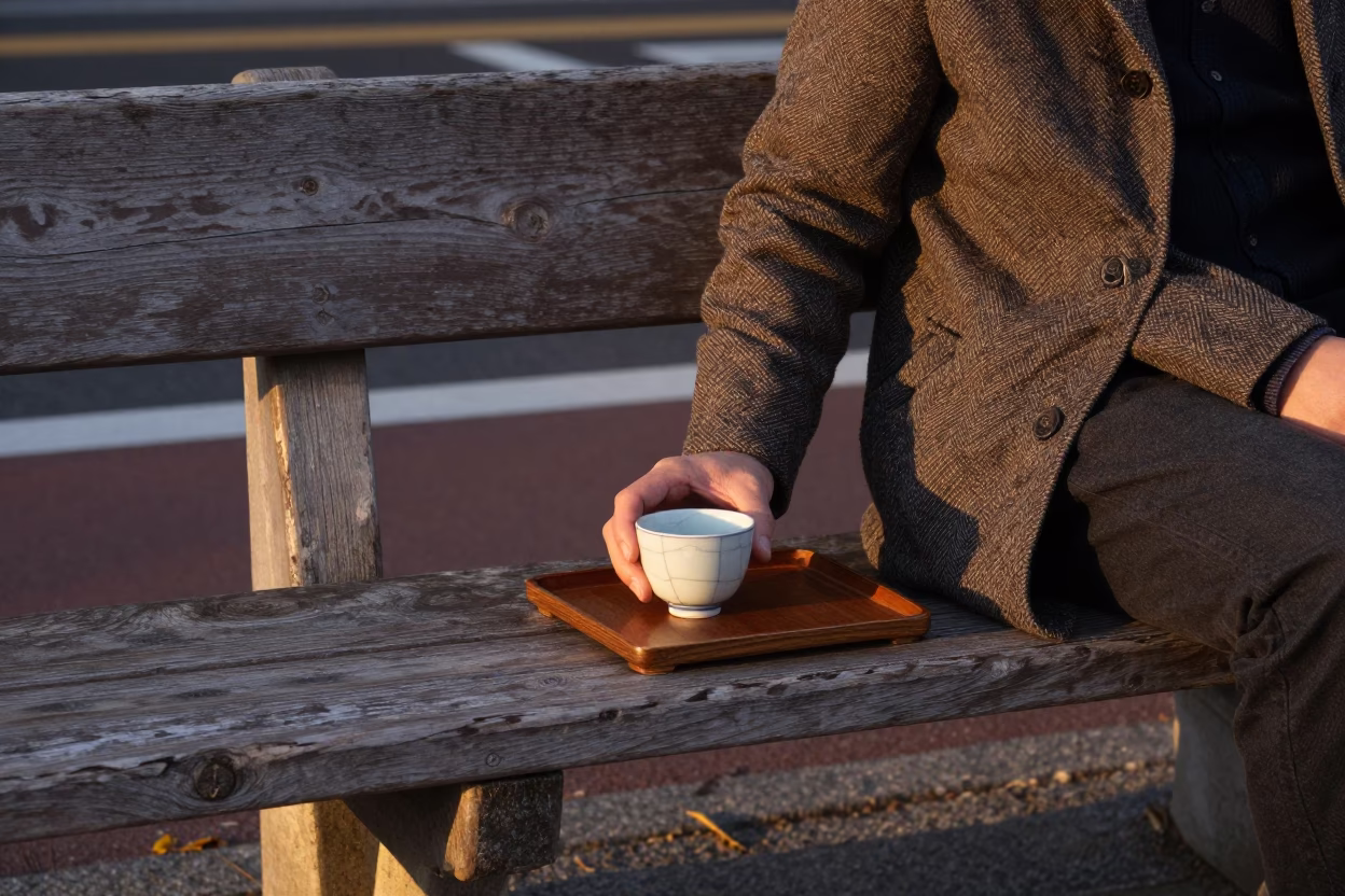 Street Corner in Sapporo at Golden Hour in in Sapporo, Japan