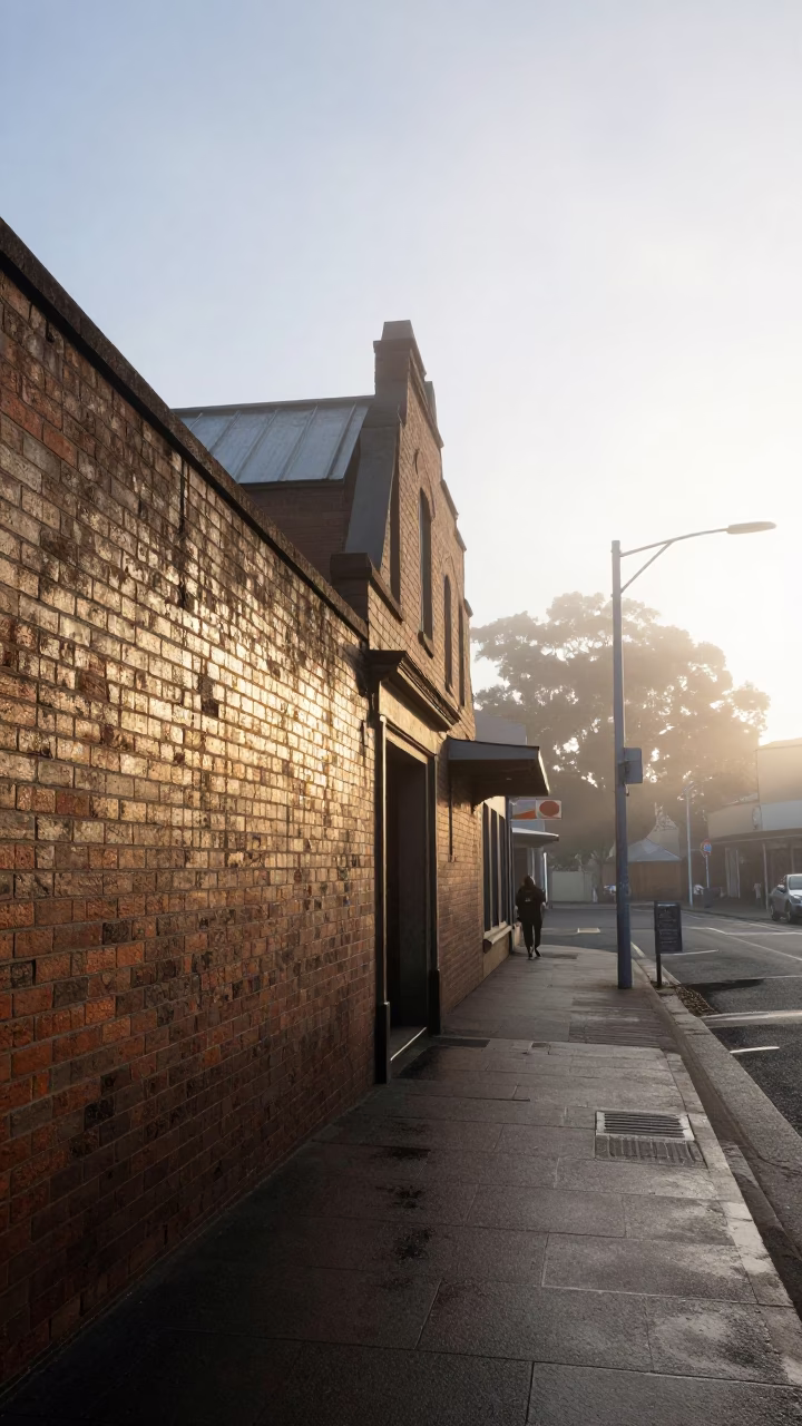 Street Corner in Sydney at Dawn Light in in Sydney, New South Wales, Australia