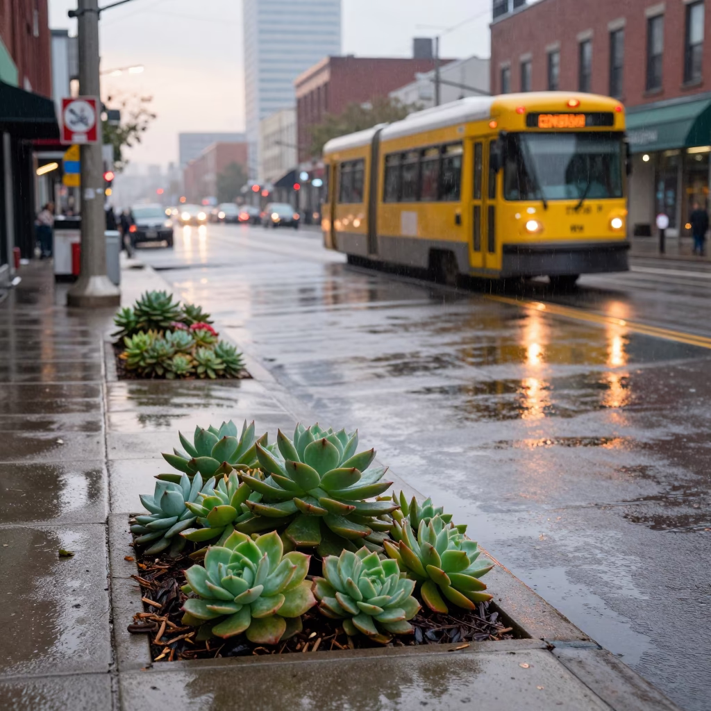 Street Corner in Toronto in in Toronto, Ontario, Canada
