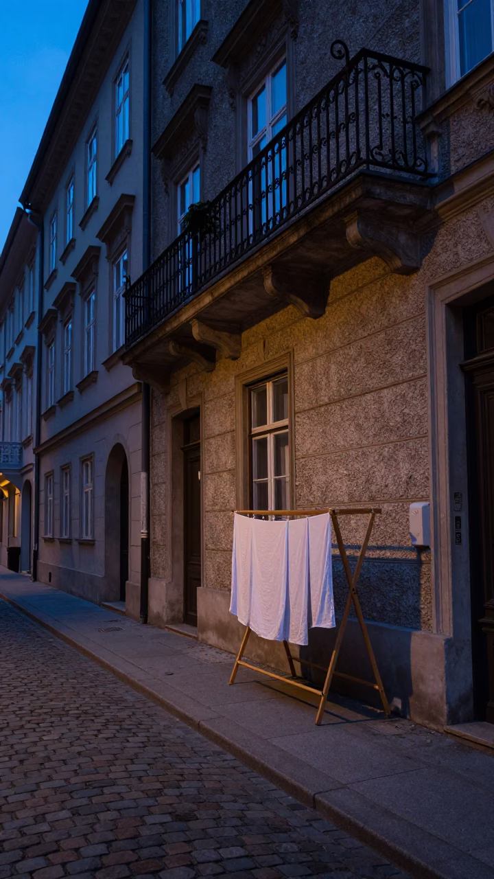 Street Corner in Vienna at Twilight in in Vienna, Austria