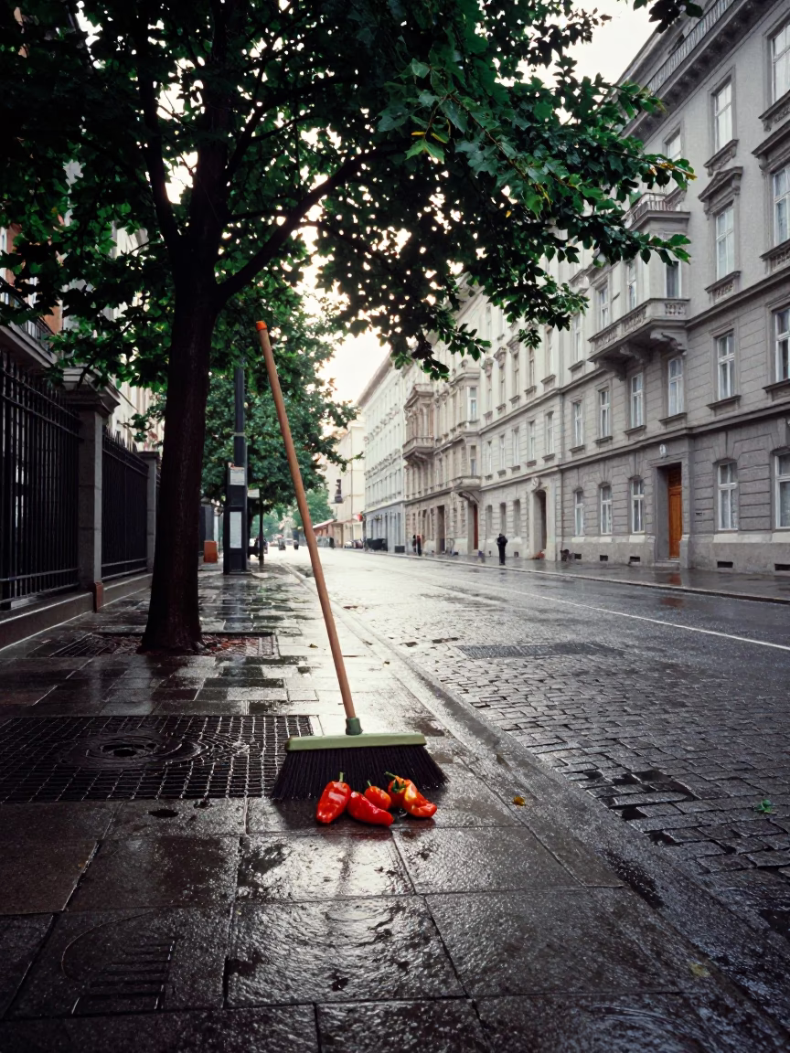 Street Corner in Vienna in in Vienna, Austria