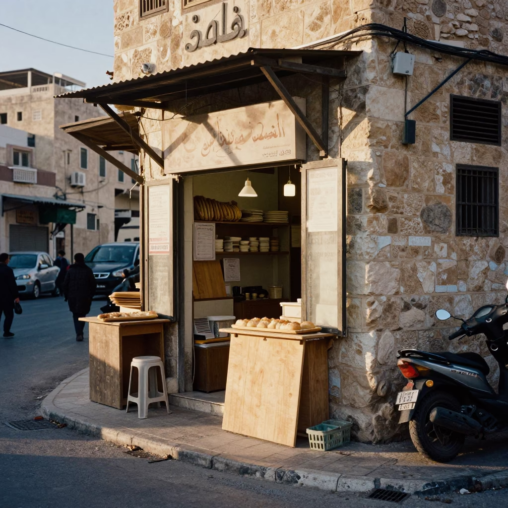 Street Corner just after sunrise in Amman in in Amman, Jordan