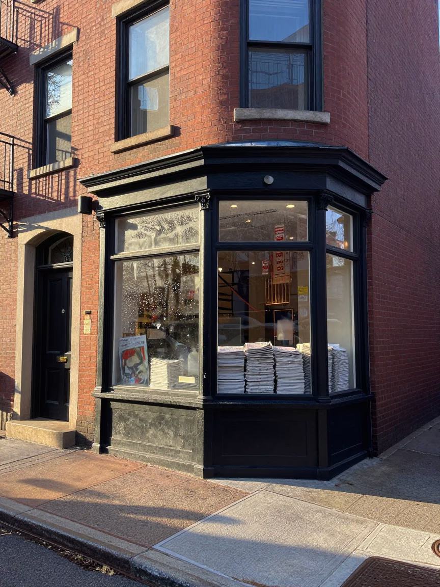 Street Corner just after sunrise in Boston in in Boston, Massachusetts, United States