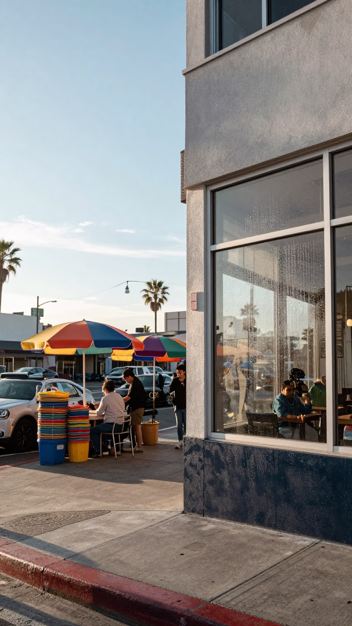 Street Corner just after sunrise in San Diego in in San Diego, California, United States