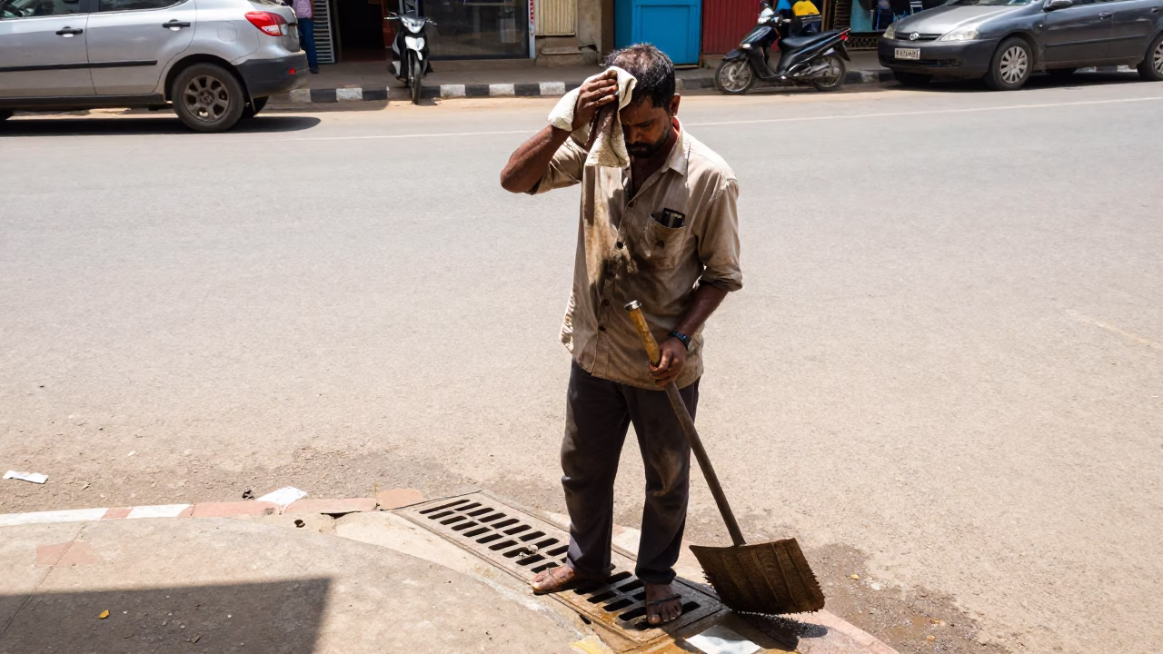 Street Drain in Chennai in in Chennai, India