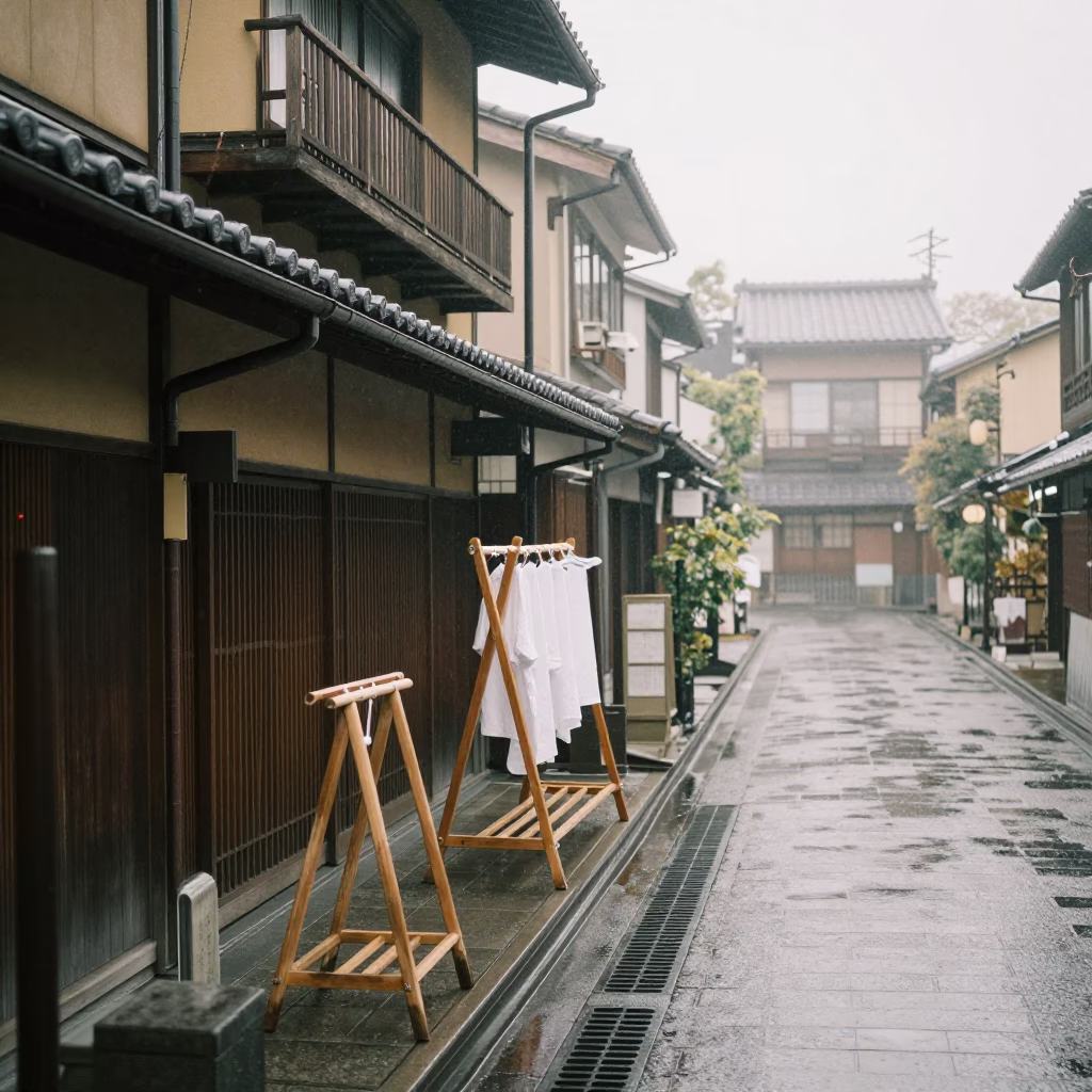 Street Drainage in Kyoto in in Kyoto, Japan