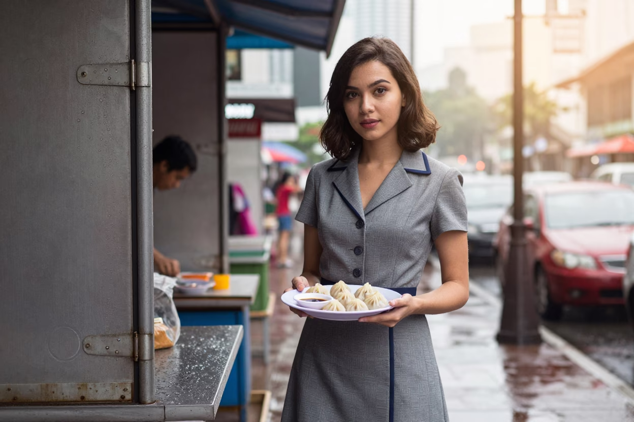 Street Fashion just after sunrise in Kuala Lumpur in in Kuala Lumpur, Malaysia
