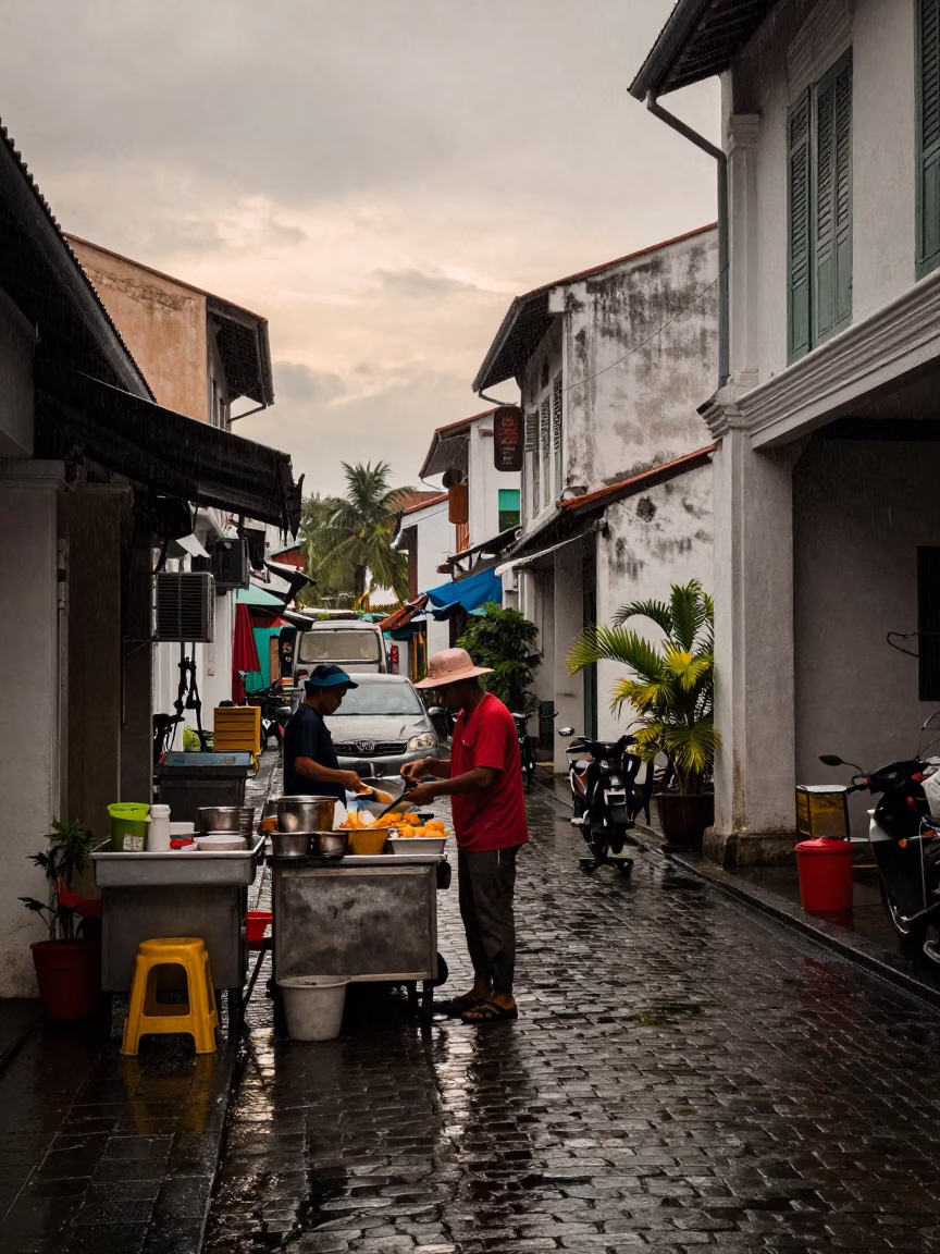 Street Food in George Town in in George Town, Malaysia