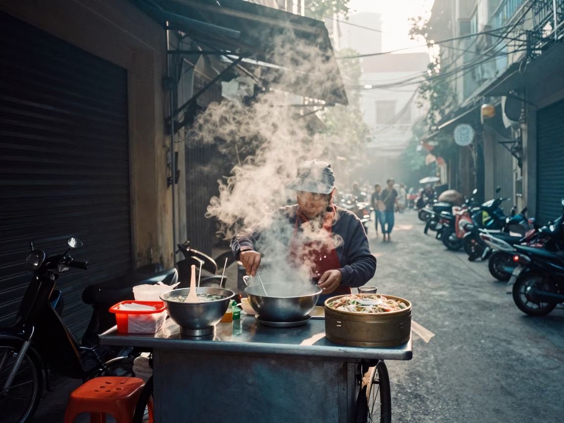 Street Food in Hanoi in in Hanoi, Vietnam