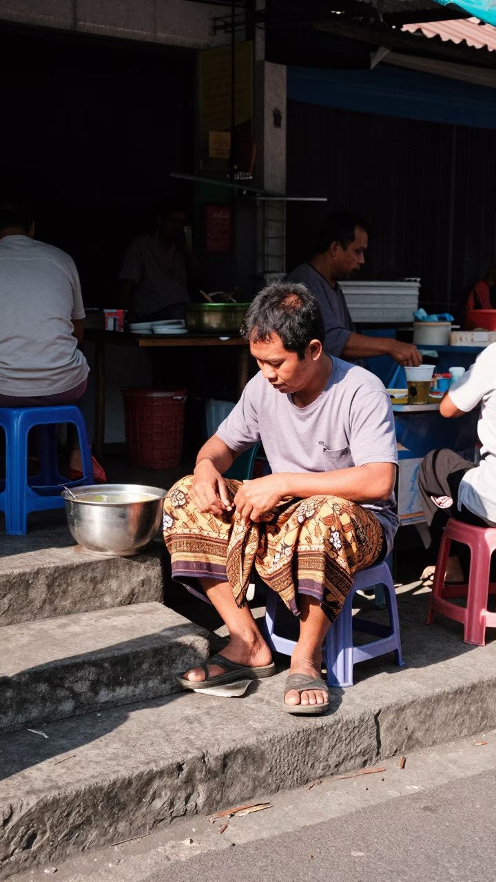 Street Food in Surabaya in in Surabaya, Indonesia