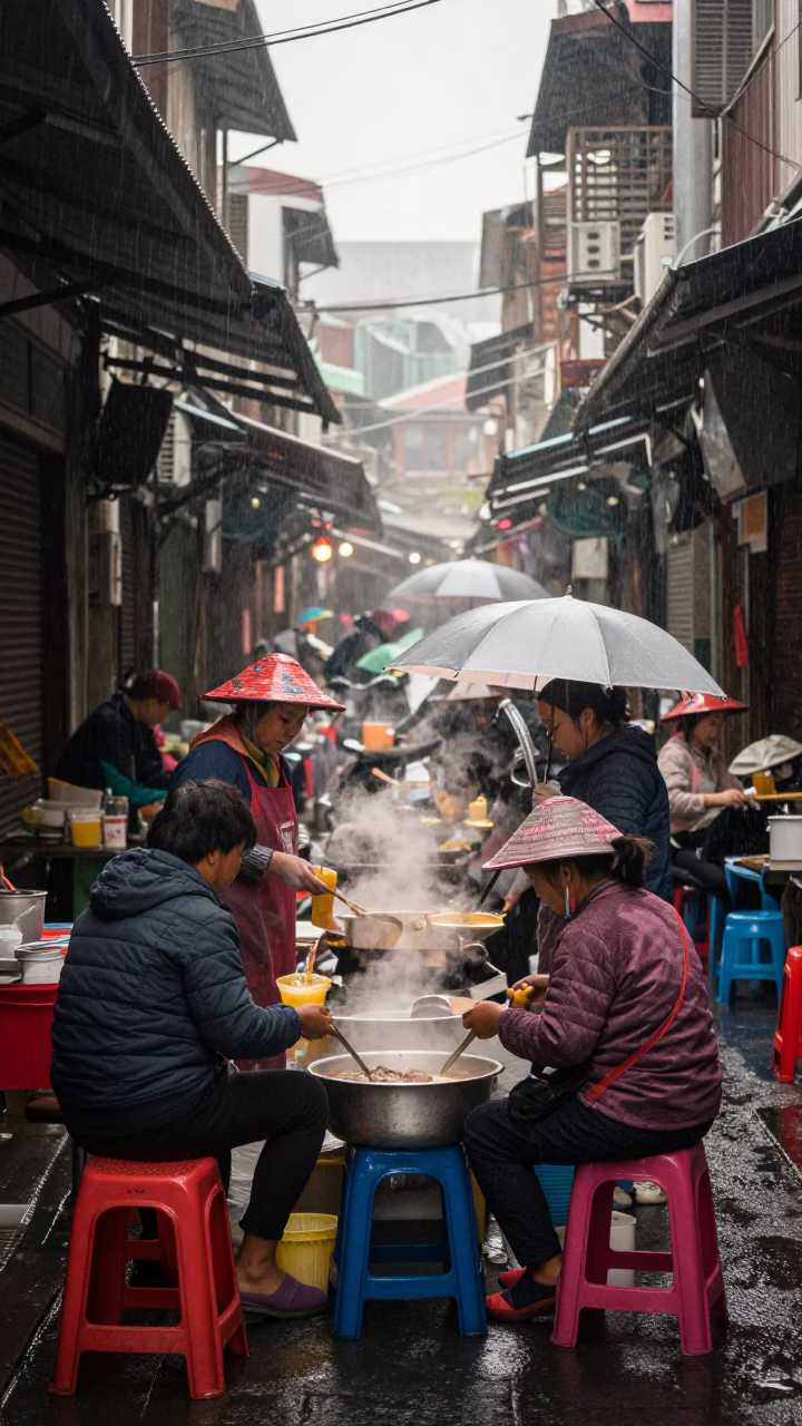 Street Food in Tainan in in Tainan, Taiwan