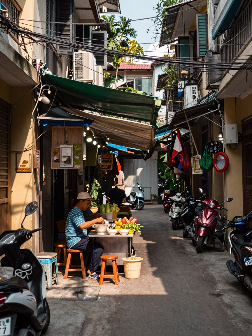 Street Furniture in Hanoi in in Hanoi, Vietnam