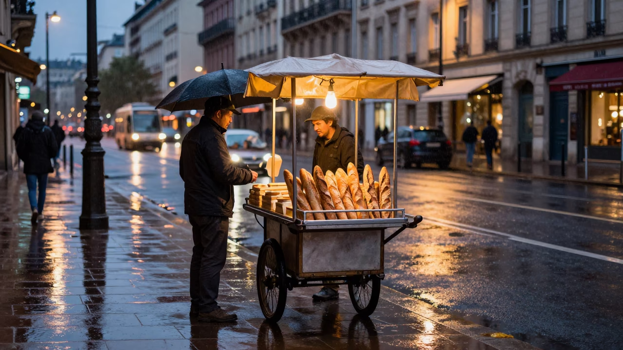 Street Interaction in Lyon in in Lyon, France