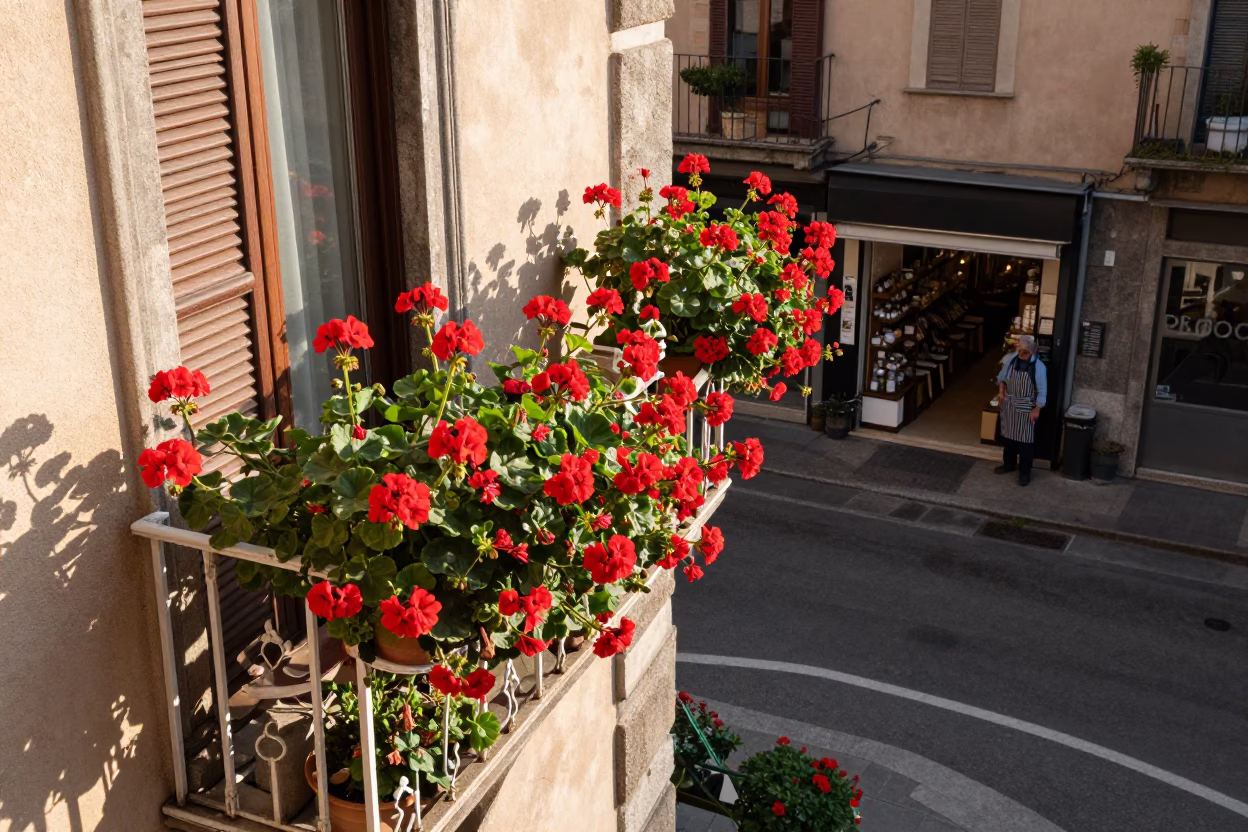 Street-level Shopkeeper in Milan in in Milan, Italy