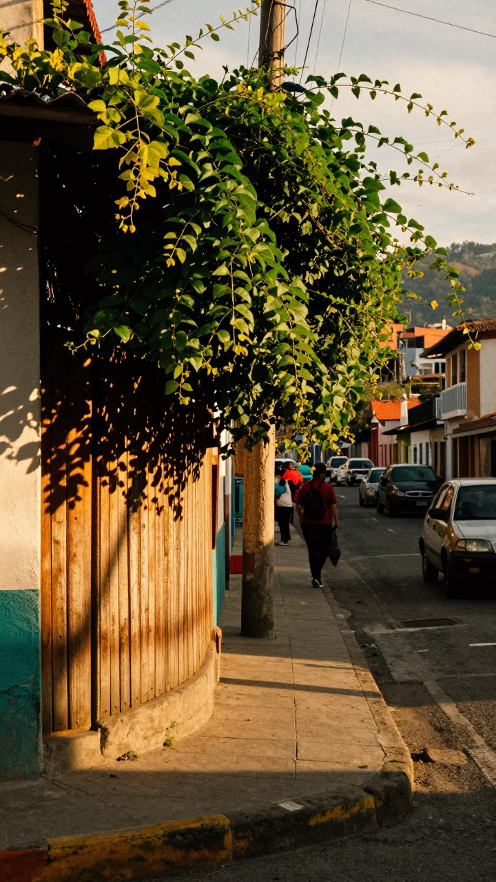 Street Life at Golden Hour in Medellin in in Medellin, Colombia
