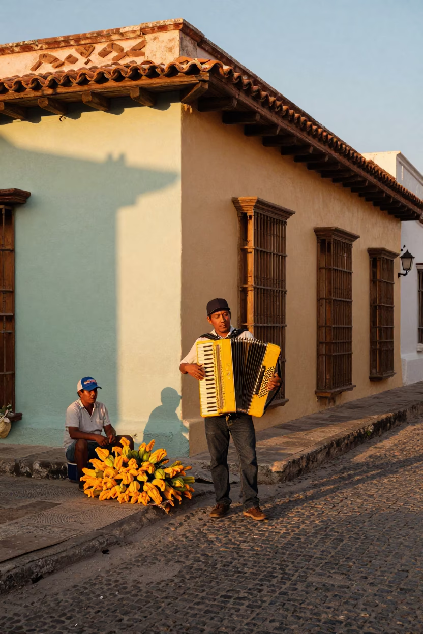 Street Life in Cartagena at Golden Hour in in Cartagena, Colombia