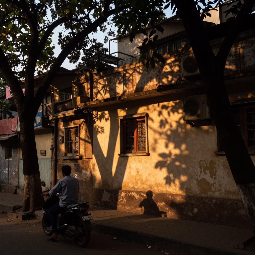 Street Life in Delhi at Golden Hour in in Delhi, India