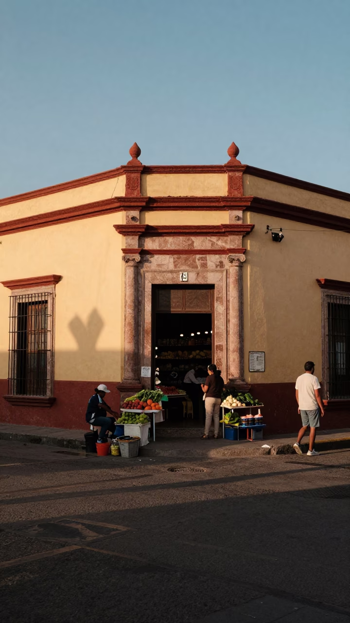 Street Life in Guadalajara at The Early Evening Light in in Guadalajara, Mexico