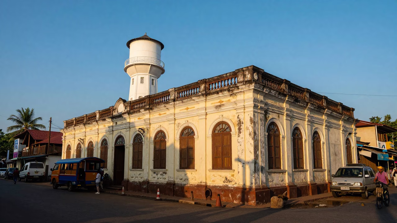 Street Life in Kochi at Honeyed Evening Light in in Kochi, India
