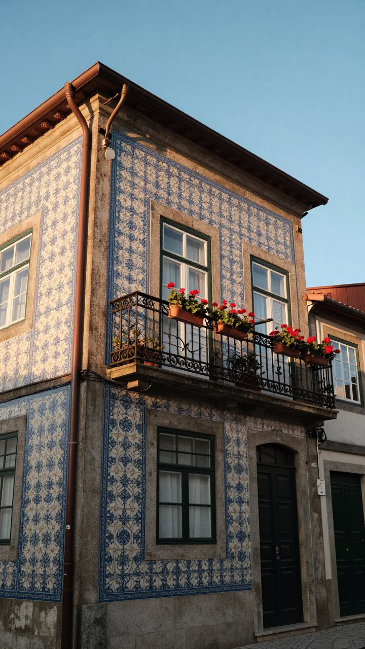 Street Life in Porto at Golden Hour in in Porto, Portugal