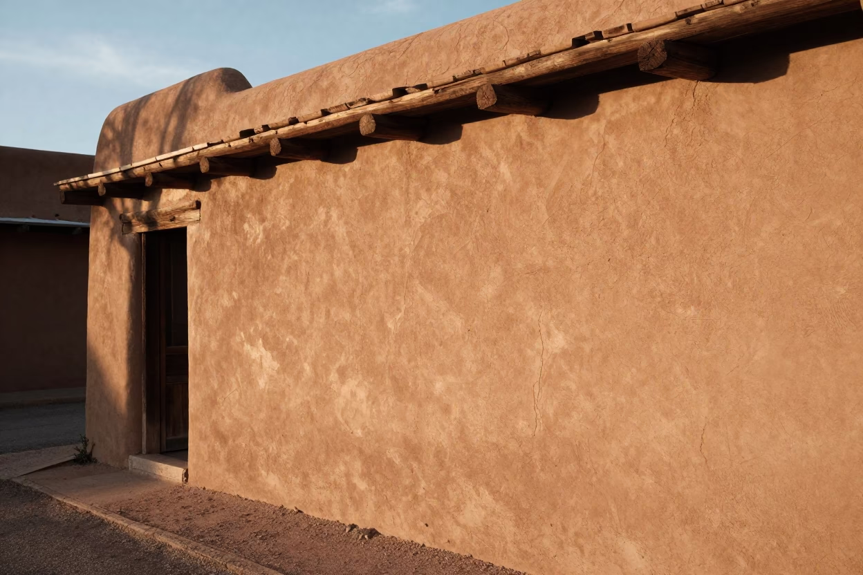 Street Life in Santa Fe at Clear Late-afternoon Light in in Santa Fe, New Mexico, United States