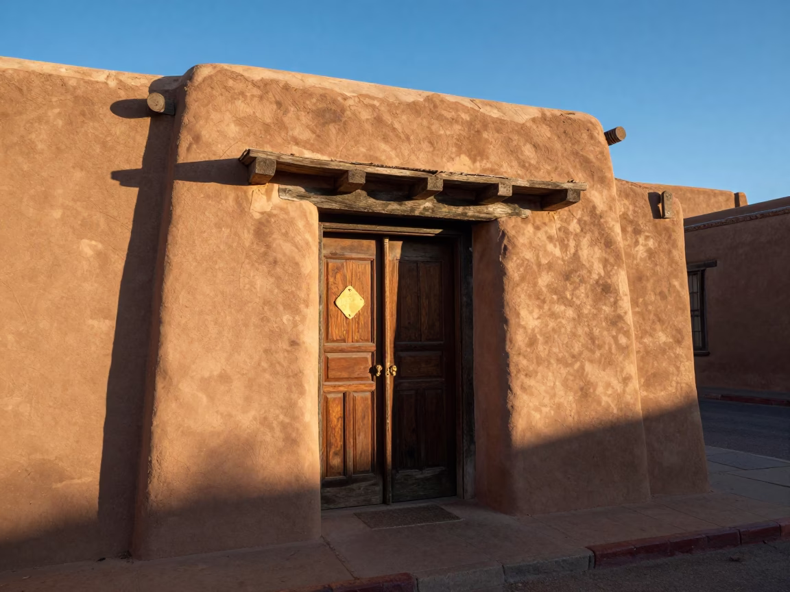 Street Life in Santa Fe at The Early Afternoon Light in in Santa Fe, New Mexico, United States