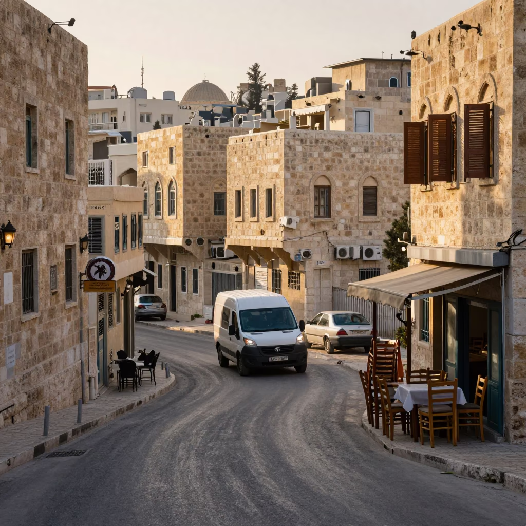 Street Life just after sunrise in Amman in in Amman, Jordan