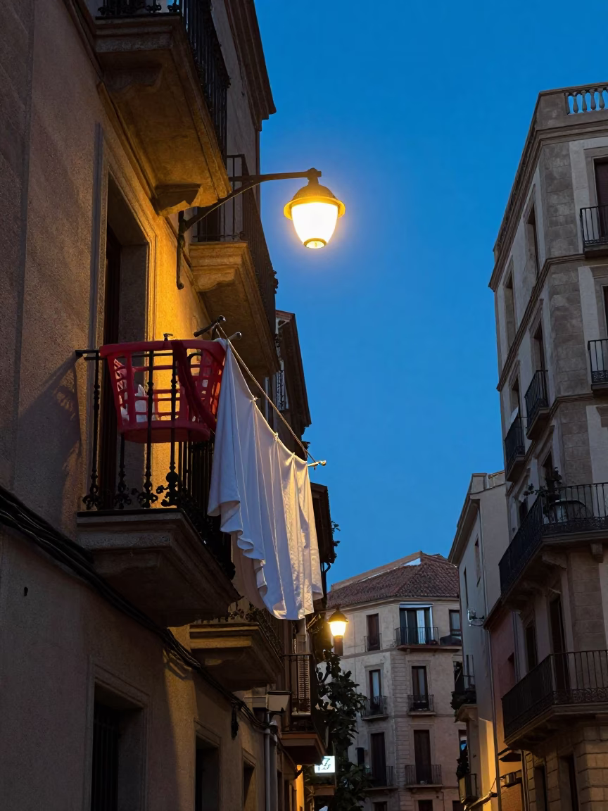 Street Light in Barcelona in in Barcelona, Spain