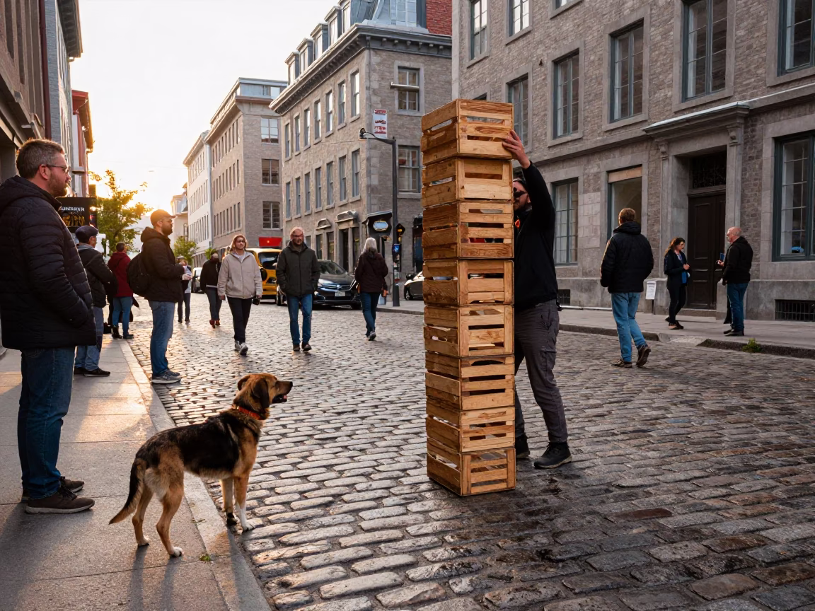 Street Performance in Montreal in in Montreal, Quebec, Canada