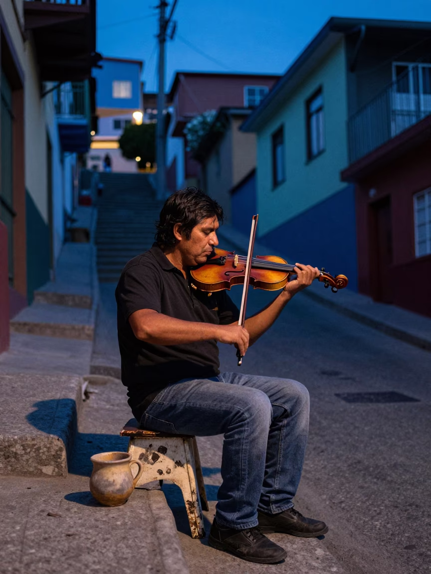 Street Performance in Valparaiso in in Valparaiso, Chile