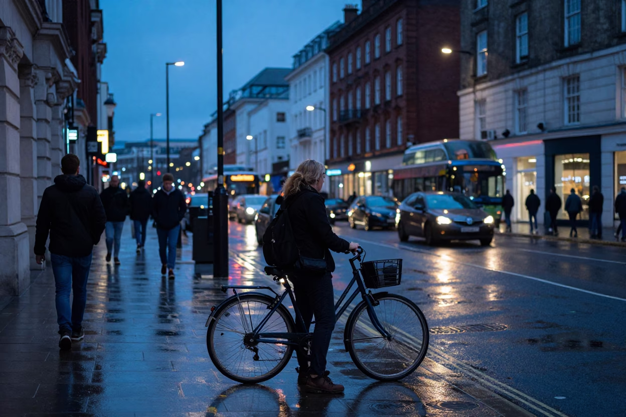 Street Photography at Blue Hour in Liverpool in in Liverpool, United Kingdom