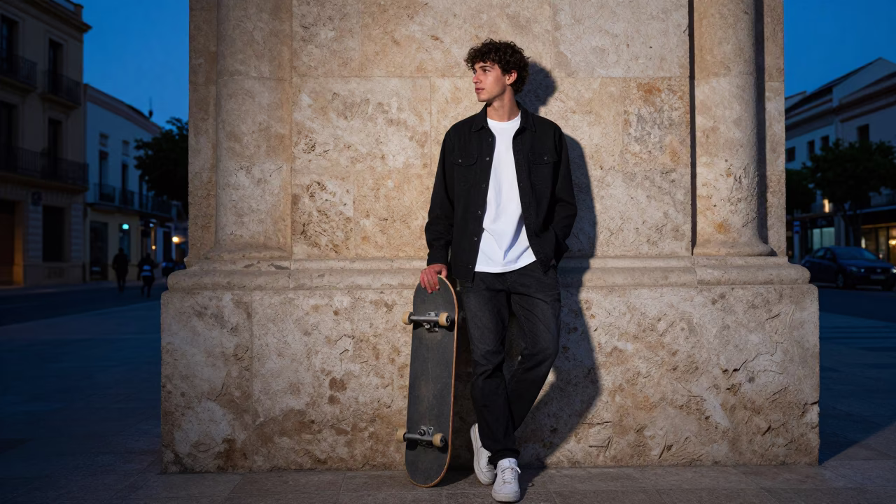 Street Photography at Blue Hour in Valencia in in Valencia, Spain