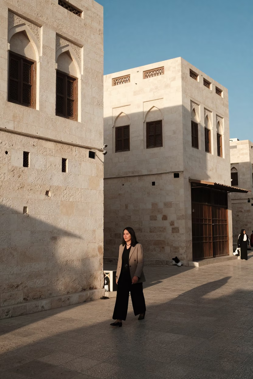Street Photography in Amman at The Late Afternoon Light in in Amman, Jordan
