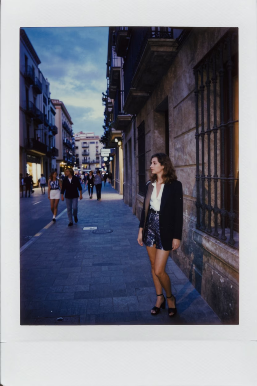 Street Photography in Barcelona at Blue Hour in in Barcelona, Spain