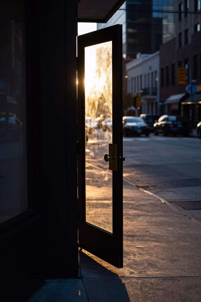 Street Photography in Chicago at Nautical Dawn Light in in Chicago, Illinois, United States