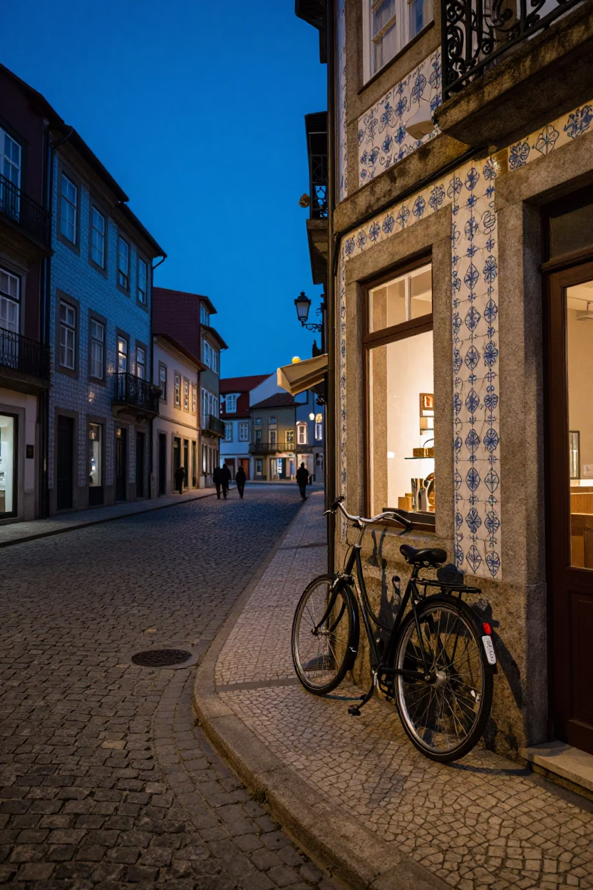 Street Photography in Porto at Blue Hour in in Porto, Portugal