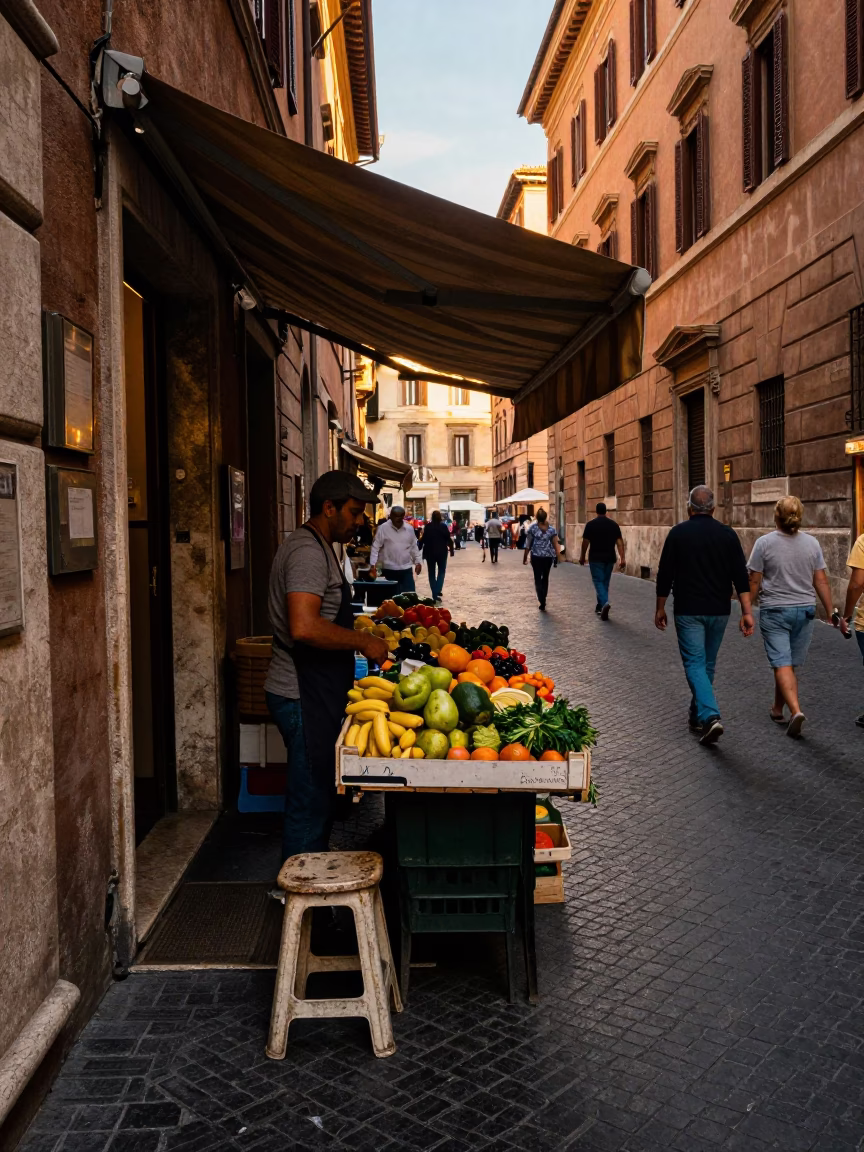 Street Photography in Rome at Golden Hour in in Rome, Italy